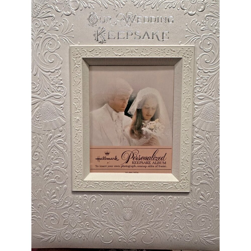 Vintage White Floral Wedding Scrapbook Keepsake Photo Picture Album